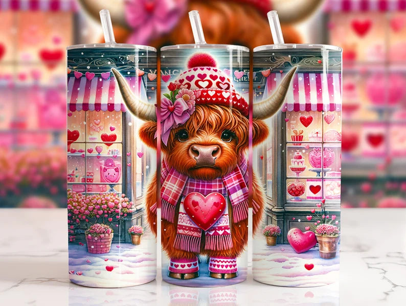 Valentines Cow Tumbler