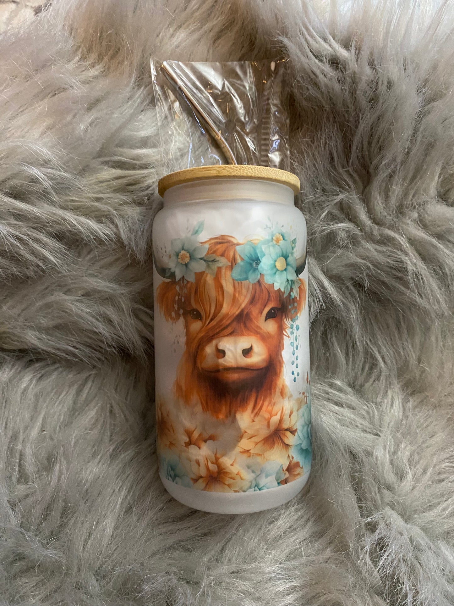 Highland Blue Glass tumbler
